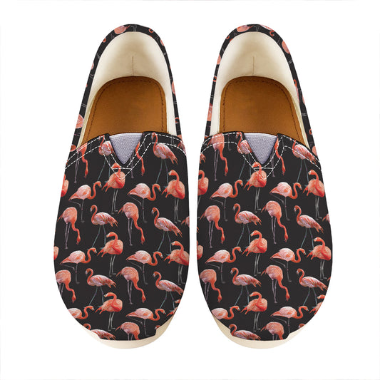 Watercolor Flamingo Pattern Print Casual Shoes