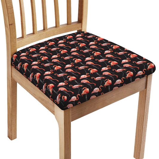 Watercolor Flamingo Pattern Print Chair Cushion Cover