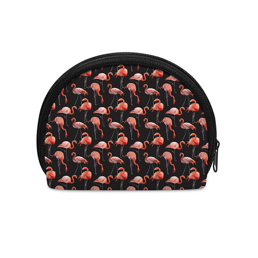 Watercolor Flamingo Pattern Print Coin Purse