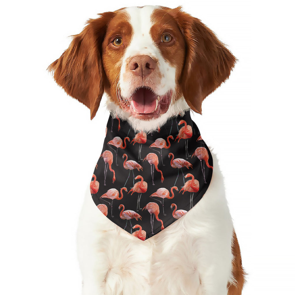 Watercolor Flamingo Pattern Print Dog Bandana