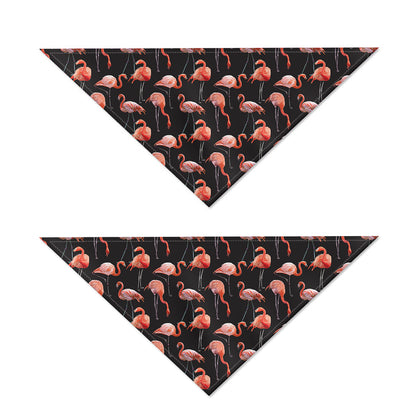 Watercolor Flamingo Pattern Print Dog Bandana