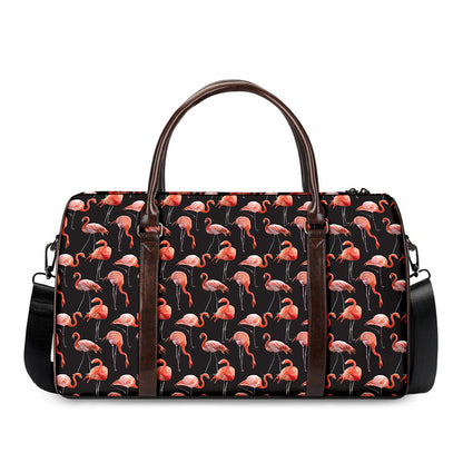 Watercolor Flamingo Pattern Print Duffle Bag