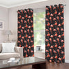 Watercolor Flamingo Pattern Print Extra Wide Grommet Curtains