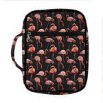Watercolor Flamingo Pattern Print Front Pocket Bible Bag