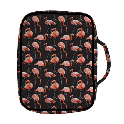 Watercolor Flamingo Pattern Print Front Pocket Bible Bag