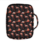 Watercolor Flamingo Pattern Print Front Pocket Bible Bag