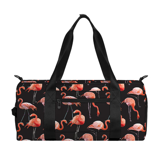 Watercolor Flamingo Pattern Print Gym Bag