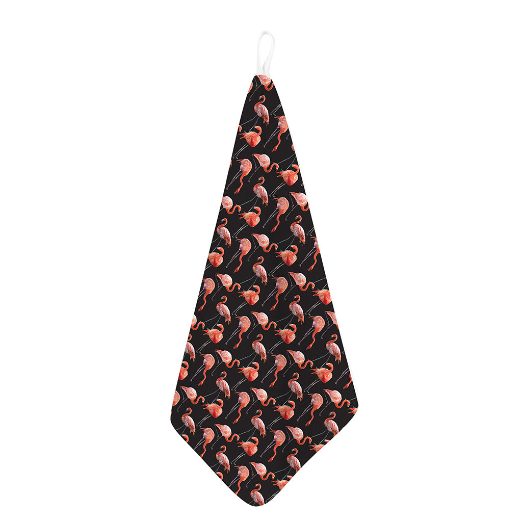 Watercolor Flamingo Pattern Print Hand Towel