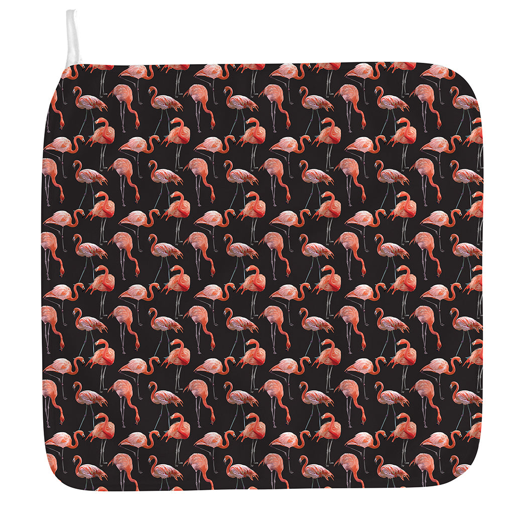 Watercolor Flamingo Pattern Print Hand Towel