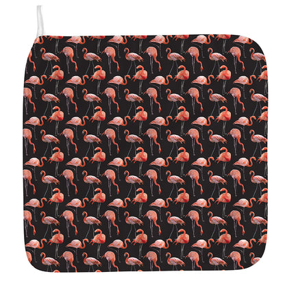 Watercolor Flamingo Pattern Print Hand Towel