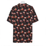 Watercolor Flamingo Pattern Print Hawaiian Shirt