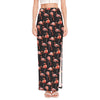 Watercolor Flamingo Pattern Print High Slit Maxi Skirt