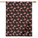 Watercolor Flamingo Pattern Print House Flag