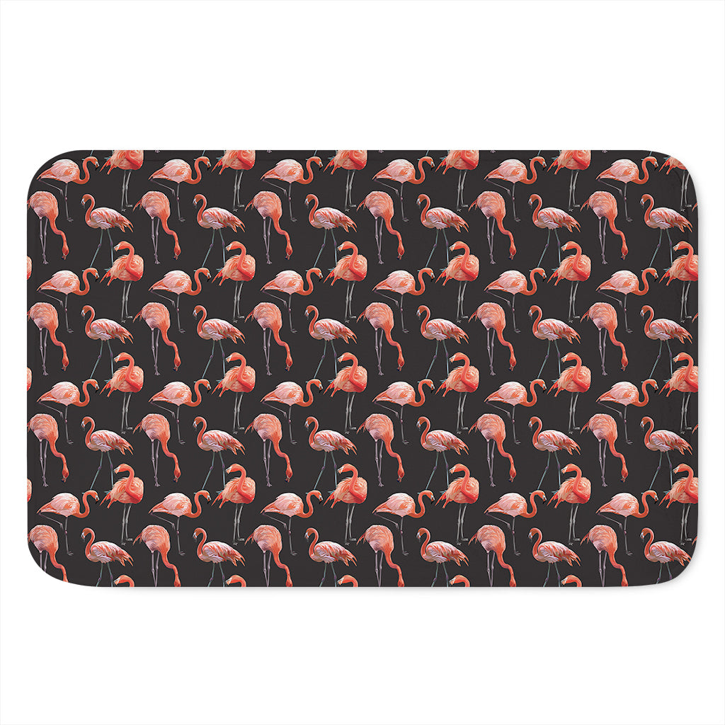 Watercolor Flamingo Pattern Print Indoor Door Mat