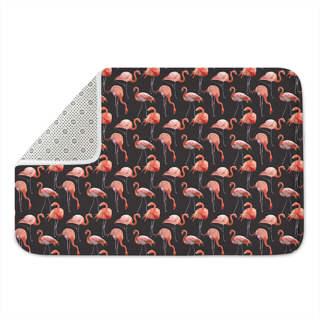 Watercolor Flamingo Pattern Print Indoor Door Mat