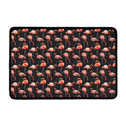 Watercolor Flamingo Pattern Print Kitchen Mat