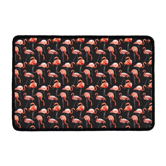 Watercolor Flamingo Pattern Print Kitchen Mat