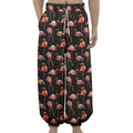 Watercolor Flamingo Pattern Print Lantern Pants