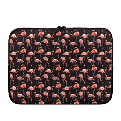 Watercolor Flamingo Pattern Print Laptop Sleeve