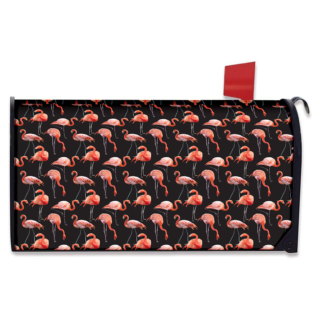 Watercolor Flamingo Pattern Print Mailbox Cover