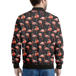 Watercolor Flamingo Pattern Print Men's Bomber Jacket
