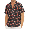 Watercolor Flamingo Pattern Print Men's Deep V-Neck Shirt