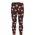 Watercolor Flamingo Pattern Print Men's Leggings