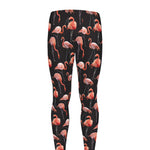 Watercolor Flamingo Pattern Print Men's leggings