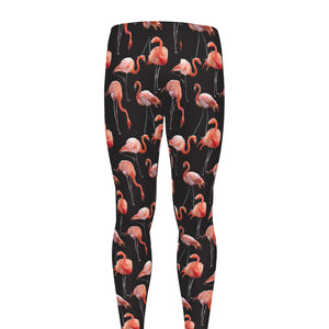 Watercolor Flamingo Pattern Print Men's leggings