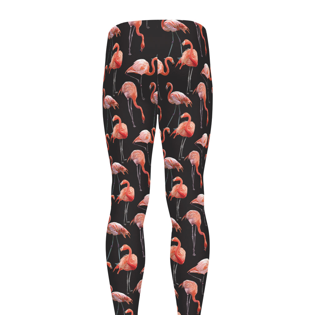 Watercolor Flamingo Pattern Print Men's leggings