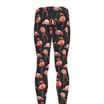 Watercolor Flamingo Pattern Print Men's leggings