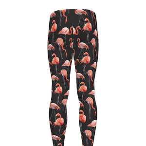 Watercolor Flamingo Pattern Print Men's leggings