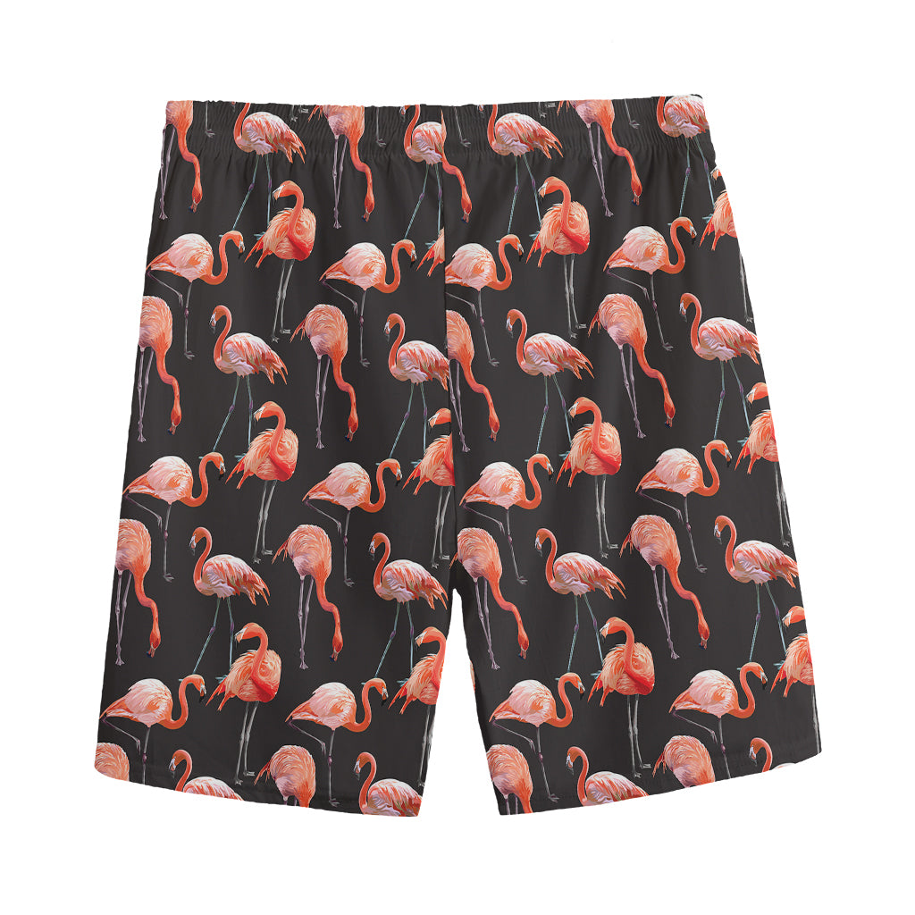 Watercolor Flamingo Pattern Print Men's Sports Shorts