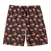 Watercolor Flamingo Pattern Print Men's Swim Trunks