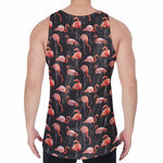 Watercolor Flamingo Pattern Print Men's Velvet Tank Top