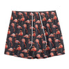 Watercolor Flamingo Pattern Print Mesh Shorts