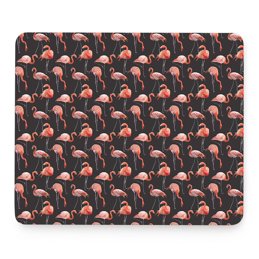 Watercolor Flamingo Pattern Print Mouse Pad