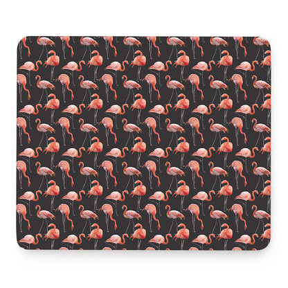 Watercolor Flamingo Pattern Print Mouse Pad