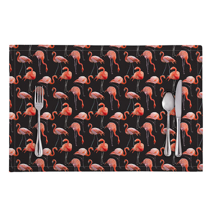 Watercolor Flamingo Pattern Print Placemat
