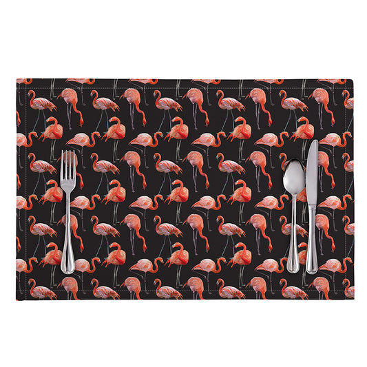 Watercolor Flamingo Pattern Print Placemat