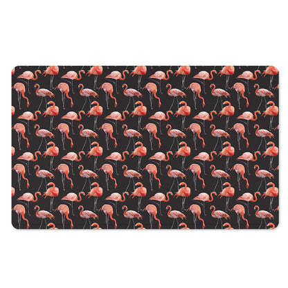 Watercolor Flamingo Pattern Print Polyester Doormat