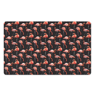 Watercolor Flamingo Pattern Print Polyester Doormat