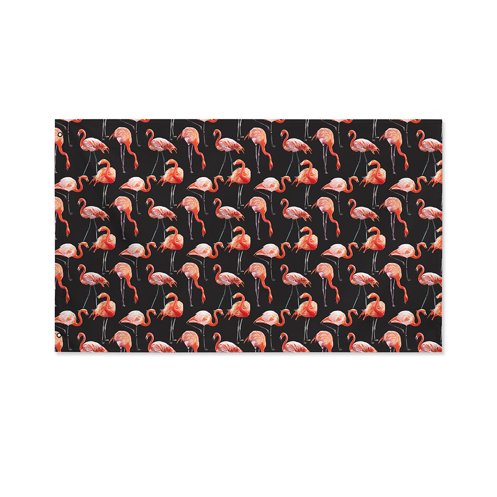 Watercolor Flamingo Pattern Print Polyester Flag