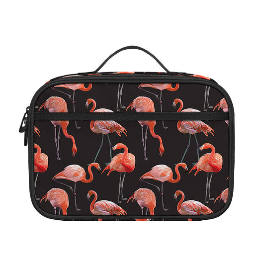 Watercolor Flamingo Pattern Print Portable Lunch Bag