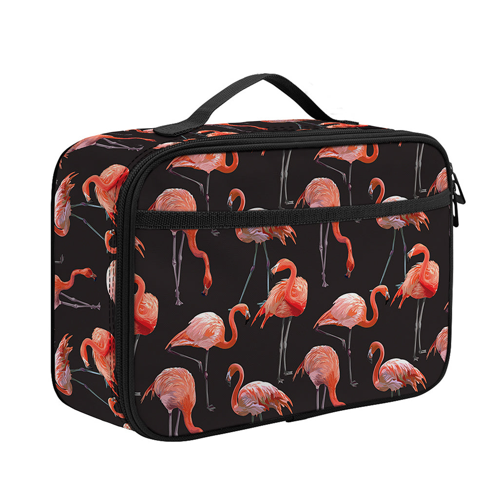 Watercolor Flamingo Pattern Print Portable Lunch Bag