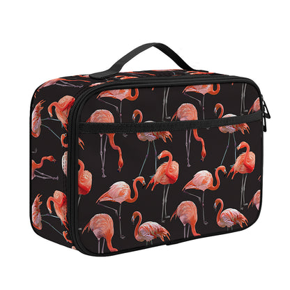 Watercolor Flamingo Pattern Print Portable Lunch Bag