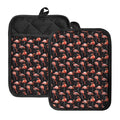 Watercolor Flamingo Pattern Print Pot Holders With Pocket