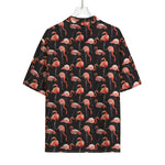 Watercolor Flamingo Pattern Print Rayon Hawaiian Shirt