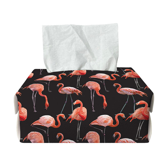 Watercolor Flamingo Pattern Print Rectangle Tissue Box Cover