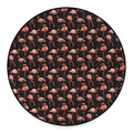 Watercolor Flamingo Pattern Print Round Floor Mat